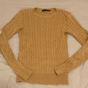 Ralph Lauren Tan Cable Knit Sweater